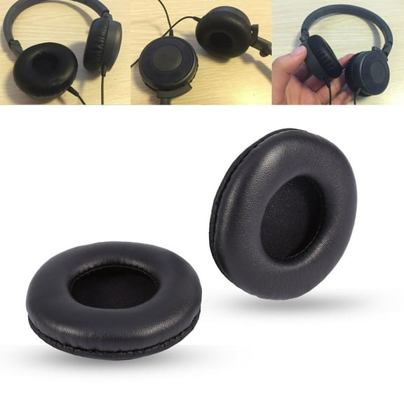 Yosoo Soft Replacement Headphone Ear Pads Cushion PU Leather Foam Earphone Cover Headset Pads Cushion Black