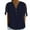 501_Dark Blue, variant on Sweet Home Farm V Neck T Shirts for Women Spring/Summer Tie Button Side Sleeve Fork Loose Casual Short Shirt Short Sleeve Shirts for Women Coffee