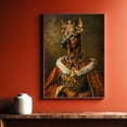thumbnail image 5 of Funny Pet Wall Art, Pet Portrait in a Royal Costume Pharaoh Hound Dog Painting Canvas Print Framed Artwork Rustic Dog Pictures Wall Decor for Restroom Decor, 5 of 5