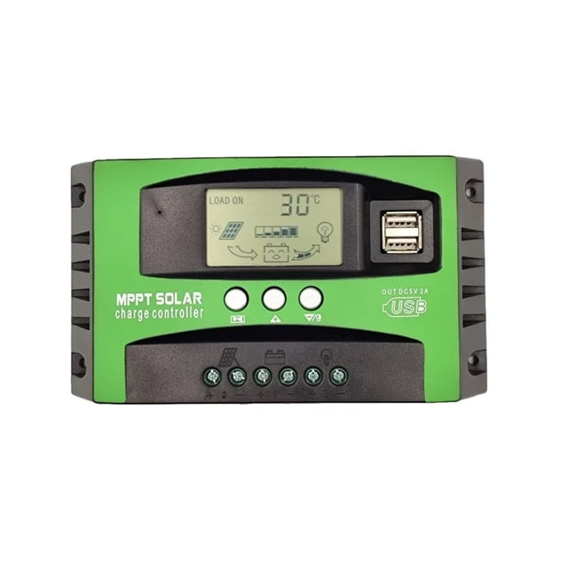 12V 24V Solar Charge Controller 30A 40A 60A 100A Load Timing Switch Solar Panel PV Regulator LCD Display 5V Dual USB ,Widely Used