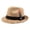 Khaki2-a, variant on PLHWHYQ Vintage Short Brim Hat for Men Women, Faux Suede Dress Hat with Decorative Feather & Metal Badge Coffee-b A