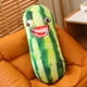 thumbnail image 1 of Almohada con forma de muñeca de sandía, decoración para el hogar con forma de sandía, tela suave, diseño plegable, portátil, regalo para niñas, ideal para la oficina o el dormitorio., 1 of 8