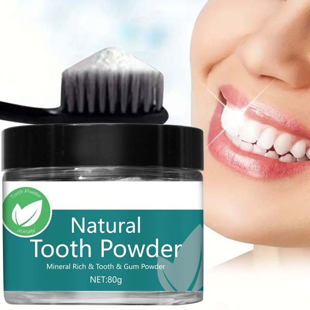 Pisexur Belleza Maquillaje Polvo dental de menta suave (80 g), limpiador antimanchas, antimanchas y refrescante, ideal para el cuidado bucal.para mujeres y hombres