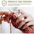 thumbnail image 4 of 2 Pcs Winder sewing finger crochet finger tension ring thimble yarn guide ring knitting crochet rings the ring d ring braid tool Handmade Knitting Tools copper adjustable wire loop, 4 of 5