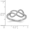 thumbnail image 4 of 14K White Gold Diamond Celtic Knot Ring (Size 7) Made In India rm5731-026-wa, 4 of 5
