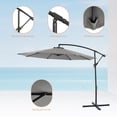 thumbnail image 3 of Sonerlic 10ft Outdoor Patio Hanging Offset Umbrella with Steel Frame for Yard,Poolside and Deck,Gray, 3 of 6