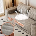 thumbnail image 3 of 71" Corduroy Loveseat Sofa, 3-Seater Cloud Couch, Boneless Sofa in a Box with Deep Seat Memory Foam, No Assembly Required,Camel, 3 of 9