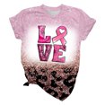 thumbnail image 4 of TSADFHJI Hauts Mignons pour Femmes Sortie Grande Taille Femmes Décontracté Simple Col Rond Manches Courtes T-Shirt Tee Femmes Drôle Imprimé Mode T-Shirt Hauts L Café, 4 of 4