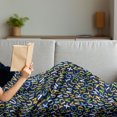 thumbnail image 3 of Alphabet Soft Flannel Fleece Blanket, School Themed Colorful Pattern with English Letters in Irregular Order, Cozy Plush for Indoor and Outdoor Use, 60" x 80", Night Blue Multicolor, by Ambesonne, 3 of 5