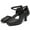 Black, variant on Miluxas Women's Latin Dance Shoes Female's Ballroom Salsa Dance Shoes Silver 8.5(41)