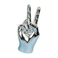 thumbnail image 3 of Hand Gesture Statue Creative Hand Sculpture for Home Table Centerpiece Decor Peace Argent, 3 of 9