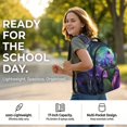 thumbnail image 2 of Xoenoiee Chameleon Flower Leaf Print 3pcs Kids Backpack Schoolbag for Boys Girls Elementary Primary Bookbag with Lunch Box Pencil Case 3 In 1 Casual Daypack Rucksack Satchel with Adjuatable Strap, 2 of 6