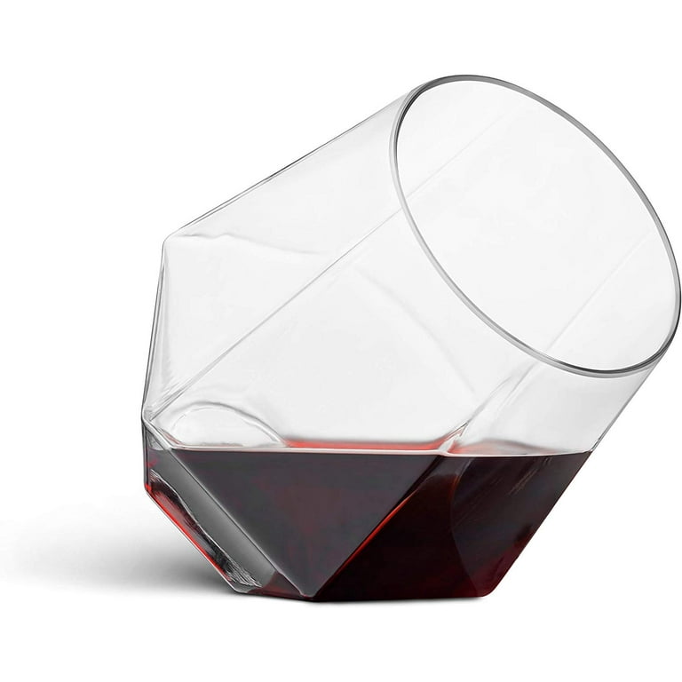 Disposable Stemless Wine Glasses, Plastic Wine Cups, Origami Style