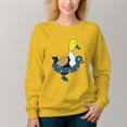 thumbnail image 5 of Women's  Crew Neck Pullover Cozy Clothes Autumn Winter-Duck Print, 5 of 16