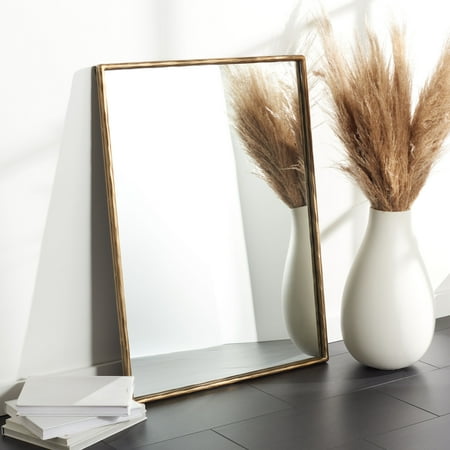 SAFAVIEH Couture Trish 30  x 40  Rectangle Mirror  Brass