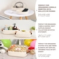 thumbnail image 5 of Natubeau Set of 6 Cotton Rope Woven Storage Baskets for Organizing, 4 with Leather Handles & 2 Small Gift Baskets, White Bins for Bedroom, Shelves & Nursery, 5 of 11