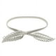thumbnail image 2 of Women Waist Belt Leaves Shaped Elastic Spring Stylish Metal Waist Chain Belt for Dresses Silver, 2 of 12