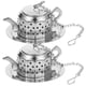 thumbnail image 1 of 2 uds colador de té de acero inoxidable forma de tetera creativa infusores de té té suelto más empinado, 1 of 5