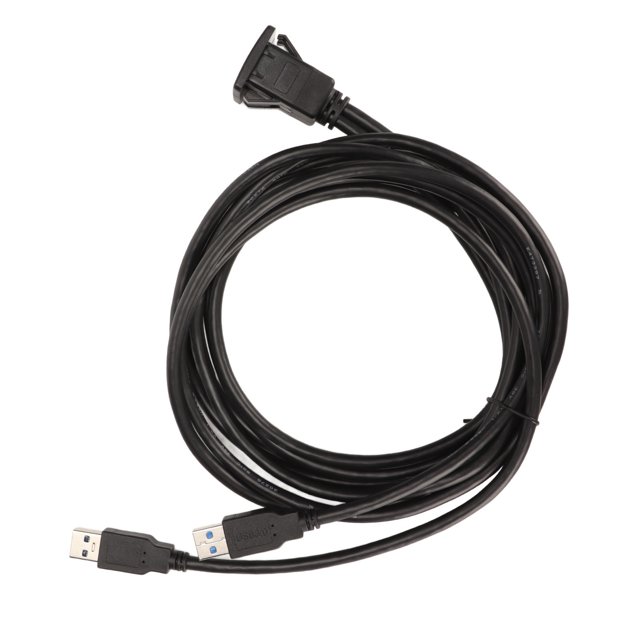 2 Puertos Dual USB3.0 Montaje Empotrado, Material ABS De 6.6 Pies Transferencia De Datos Montaje Empotrado Cable De Montaje En Panel De Tablero Para Automóvil ANGGREK Otros