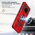 thumbnail image 5 of Compatible Case for Nokia C200 Case with Tempered Glass Screen Protector [Military Grade] Ring Car Mount Kickstand Shockproof Hard Phone Case - Red, 5 of 7