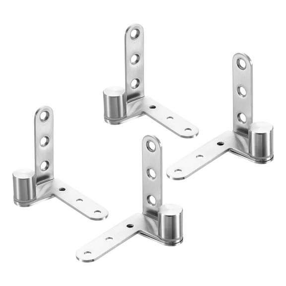 Uxcell 2Set 180 Degree Pivot Door Hinge for 25mm Thick Doors, 20kg/44lbs Load Bearing, Silver