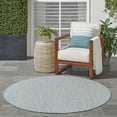 thumbnail image 3 of Nourison Courtyard Indoor/Outdoor Ivory/Aqua 5 x Round Area Rug (5 Round), 3 of 9
