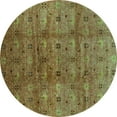 thumbnail image 1 of Ahgly Company Indoor Round Oriental Turquoise Blue Industrial Area Rugs, 6' Round, 1 of 4