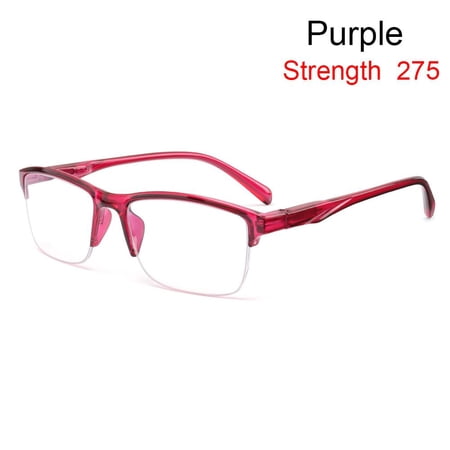 Men Women Eye Protection Vintage Comfortable PC Eyeglasses Reading Glasses Computer Goggles Ultra Light Frame PURPLE STRENGTH 275