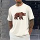 thumbnail image 1 of Tops para hombre, blusas y camisas de cuello redondo y manga corta para hombre, blusas casuales de moda con cuello redondo y estampado para hombre, blusas de poliéster para hombre., 1 of 5