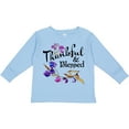 thumbnail image 3 of Inktastic Thankful and Blessed Inspirational Saying with Flowers Boys or Girls Long Sleeve Toddler T-Shirt, 3 of 5