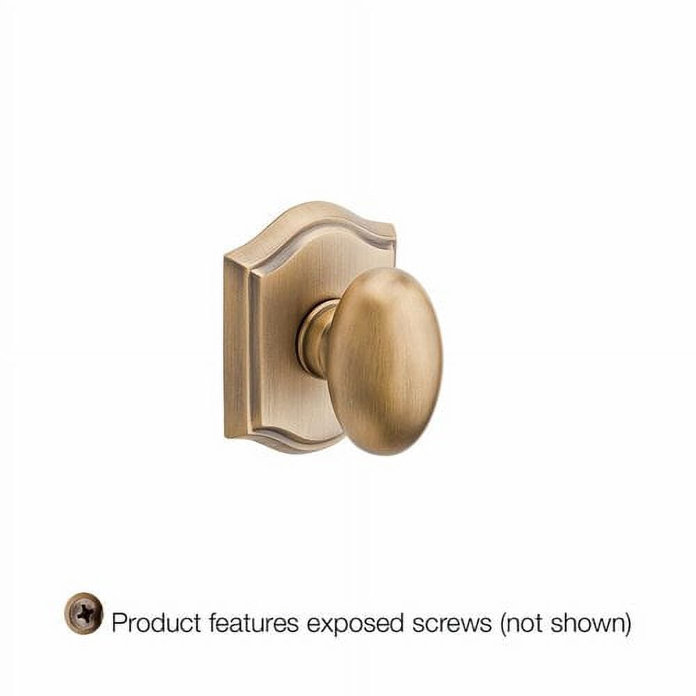 Baldwin Reserve HDELLTAR003 Half Dummy Ellipse Knob and Traditional Arch Rose Lifetime Brass Finish