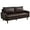 Gray, variant on Pemberly Row Modern Sofa Faux Leather Couch for Living Room Office in Dark Gray
