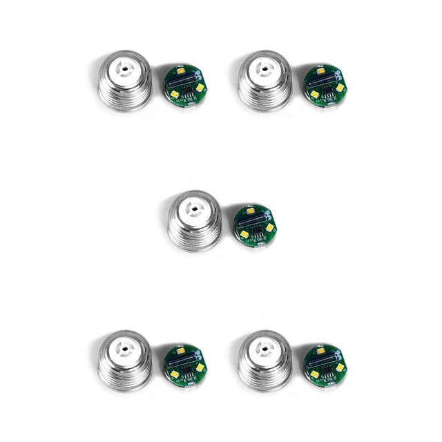 Yuarrent Molde de bombillas de luz LED, Base de Chip, molde DIY, moldes de lámpara de resina con decoración de tapa, suministros para Juego de chips de tapas de bombillas 5Conjunto