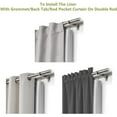thumbnail image 6 of DriftAway Thermal Insulated Blackout Curtain Liner 2 Panels Each Liner Size 40 Inch by 80 Inch Rings Included, 6 of 7