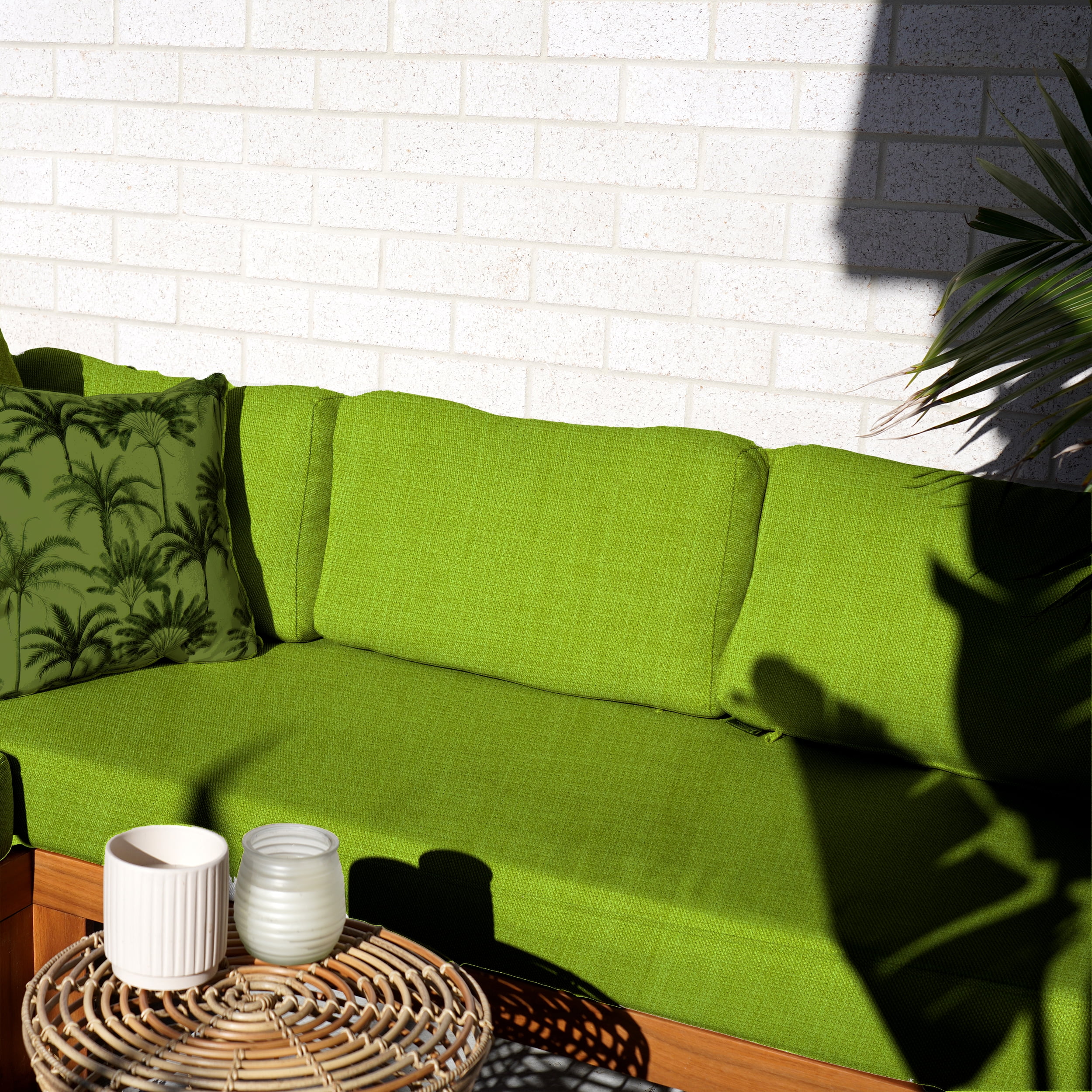 Waverly Inspirations, Home Decor, 100% Polyester, Water/Stain Resistant, Indoor/Outdoor Fabric - Solid Textured Width 54 Inch, Greenery, 2 Yard