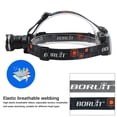 thumbnail image 3 of Advancent Linterna frontal de alto brillo para correr, trotar, viajar, 3 modos, linterna frontal IPX5, linterna frontal impermeable, equipo para exteriores Iluminación y accesorios Negro Advancent HA074213-03, 3 of 6