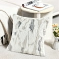 thumbnail image 3 of Home Soft Things Leaf-Pattern Faux Fur Pillow Covers, Set of 2, 20"x20", Frenda, 3 of 6