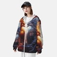 thumbnail image 3 of Vsdgher Red And White Fire Bird Print Adult Hoodie Shirts Rash Guard for Men Women,Long Sleeve Sun Protection Fishing Shirts for Athletic Running Swim-X-Large, 3 of 7