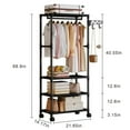 thumbnail image 2 of Arcticice 3-in-1 Entryway Coat Rack with Storage Bench, Simple Clothes Hanger Organizer for Indoor Bedroom Hallway, 2 of 10