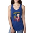 thumbnail image 1 of Wild Bobby, Betty Boop America Land of the Free Home of the Brave Betty Boop Ladies Racerback Tank Top, Royal, Medium, 1 of 5