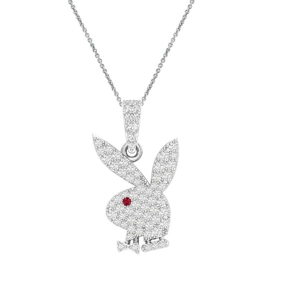 0.54 Ct Round Real Moissanite Men's Pendant 14k Gold Plated