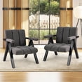 thumbnail image 5 of Oversized Accent Chair with Metal Frame & Armrests Mid-century Modern Armchair For Daily Life, 5 of 9