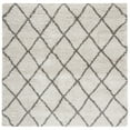 thumbnail image 3 of SAFAVIEH Hudson Jackson Trellis Shag Area Rug, Ivory/Grey, 7' x 7' Round, 3 of 10
