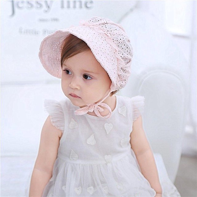 Sombrero para el sol rosa para niña, estilo princesa transpirable de ala ancha con flores de clavel