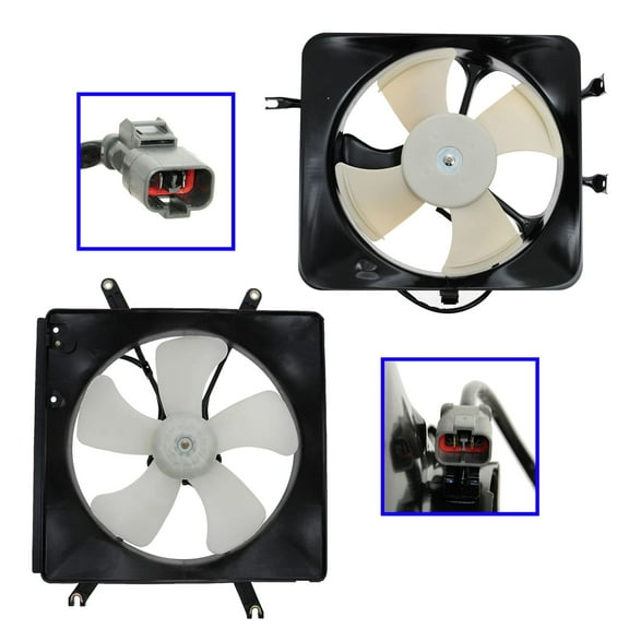 AC Condenser Radiator Cooling Fan Assembly Pair Set for Acura Integra RFA86803