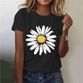 thumbnail image 3 of Bgstyu Summer Graphic shirts for Women Cute Boho Flowers Tshirt Casual Short Sleeve Crew Neck Tee Tops, 3 of 8