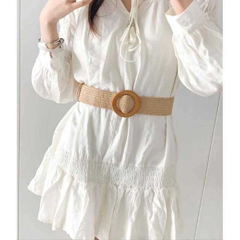Woven Belts Women Straw Woven Elastic Waist Belt Bohemian  display picture 1