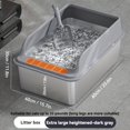 thumbnail image 1 of High-Sided Stainless Steel Cat Litter Box – Extra Large, Durable & Easy-to-Clean Cat Toilet, Splash-Proof Design for Indoor Use, Fits Large Breeds Up to 31 lbs, 1 of 8
