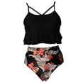 thumbnail image 3 of Swimsuit for Girls Kids Fashionable Tankini 2 Piece Upf Swimsuit for Beach Pool Girls Bathing Suits Black 2-3 Years, 3 of 4