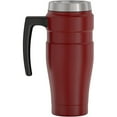 thumbnail image 3 of Thermos Stainless King Vacuum-Insulated Travel Mug with Handle - 16oz, Matte Rustic Red - Thermos Tumbler for Hot & Cold Drinks - Leak & Sweat-Proof Stainless Steel Coffee Mug with Lid for Commuting, 3 of 4